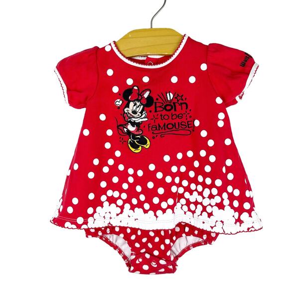 Disney Parks Minnie Mouse Dress One Piece Size 12 Months - Picture 1 of 11